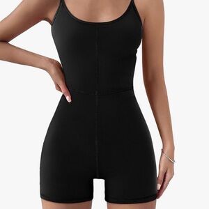 Black Athletic Romper